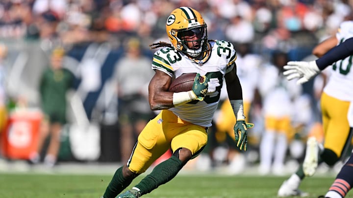 Green Bay Packers running back Aaron Jones.