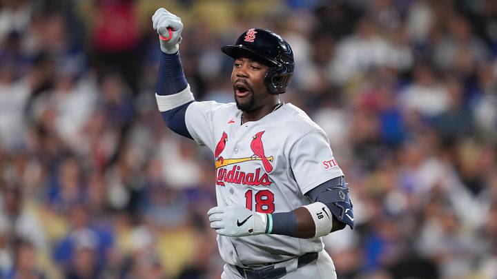 Sep 1, 2026; Los Angeles, California, USA; St. Louis Cardinals outfielder Jordan Walker (18) celebrates after hitting a two run home run during the fourth inning against the Los Angeles Dodgers at Dodger Stadium. Mandatory Credit: Kirby Lee-Imagn Images Sep 1, 2026; Los Angeles, California, USA; St. Louis Cardinals outfielder Jordan Walker (18) celebrates after hitting a two run home run during the fourth inning against the Los Angeles Dodgers at Dodger Stadium. Mandatory Credit: Kirby Lee-Imagn Images