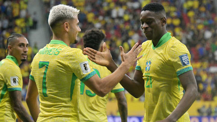 Raphinha, Andreas Pereira e Luiz Henrique marcaram os gols do Brasil na capital federal