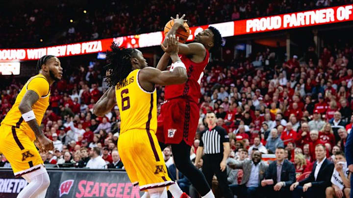 John Blackwell draws a foul and gets sent to the foul line in the second half. Blackwell scored a game-high 23 points as Wisconsin beat Minnesota on January 28, 2026. John Blackwell draws a foul and gets sent to the foul line in the second half. Blackwell scored a game-high 23 points as Wisconsin beat Minnesota on January 28, 2026.