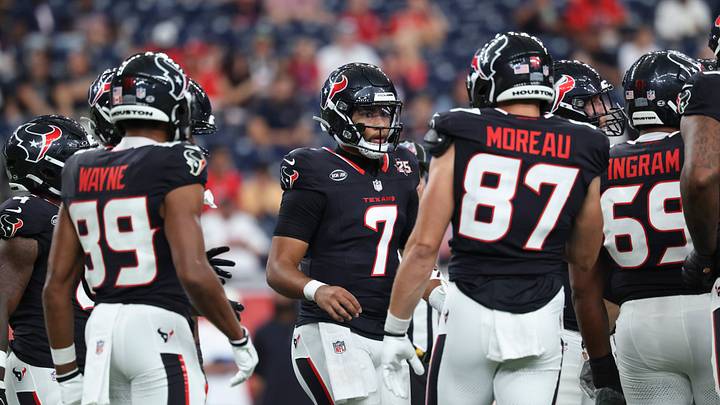 Aug 20, 2026; Houston, Texas, USA; Houston Texans quarterback C.J. Stroud (7) on the field during the game against the Las Vegas Raiders at Reliant Stadium. Mandatory Credit: Troy Taormina-Imagn Images Aug 20, 2026; Houston, Texas, USA; Houston Texans quarterback C.J. Stroud (7) on the field during the game against the Las Vegas Raiders at Reliant Stadium. Mandatory Credit: Troy Taormina-Imagn Images