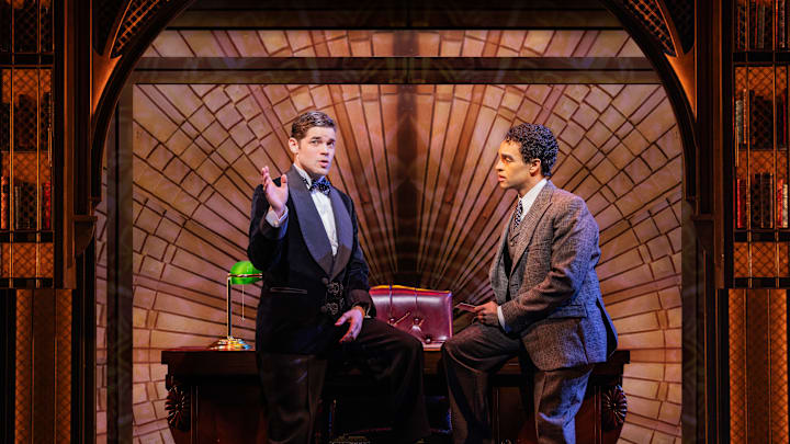 Jeremy Jordan & Noah J. Ricketts in The Great Gatsby. Image Credit to Matthew Murphy and Evan Zimmerman. 