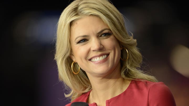 Melissa Stark during media day in preparation for Super Bowl XLVII. Melissa Stark during media day in preparation for Super Bowl XLVII.