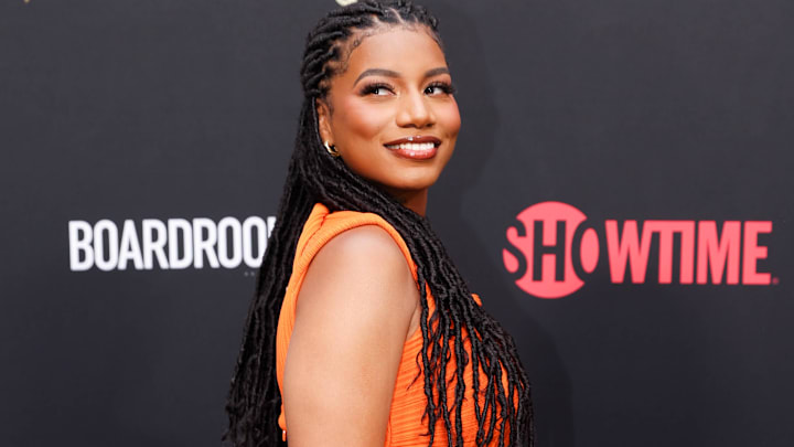 Taylor Rooks attends the NYC Point Gods Premiere at The Midnight Theatre.