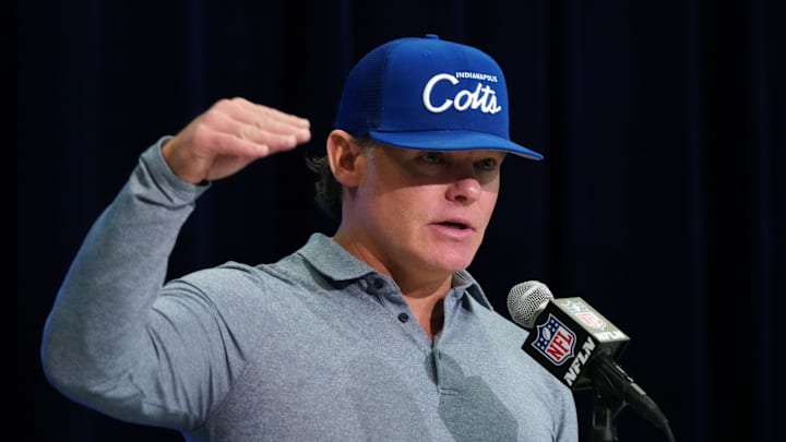 Indianapolis Colts general manager Chris Ballard took issue with criticism of Texas wide receiver Adonai Mitchell.
