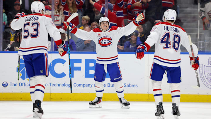 Cole Caufield is coming off a two-goal game in Buffalo. Cole Caufield is coming off a two-goal game in Buffalo.