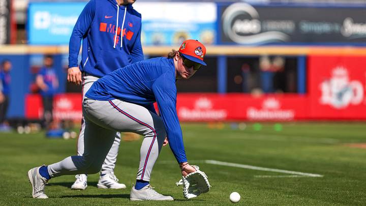 Feb 13, 2026; Port St. Lucie, FL, USA; New York Mets infielder Ryan Clifford (87) works during spring training at Clover Park. Mandatory Credit: Sam Navarro-Imagn Images Feb 13, 2026; Port St. Lucie, FL, USA; New York Mets infielder Ryan Clifford (87) works during spring training at Clover Park. Mandatory Credit: Sam Navarro-Imagn Images