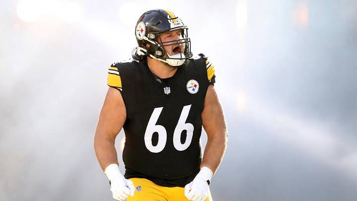 Dec 8, 2024; Pittsburgh, Pennsylvania, USA; Pittsburgh Steelers guard Mason McCormick (66) reacts as he takes the field against the Cleveland Browns at Acrisure Stadium. Mandatory Credit: Charles LeClaire-Imagn Images Dec 8, 2024; Pittsburgh, Pennsylvania, USA; Pittsburgh Steelers guard Mason McCormick (66) reacts as he takes the field against the Cleveland Browns at Acrisure Stadium. Mandatory Credit: Charles LeClaire-Imagn Images