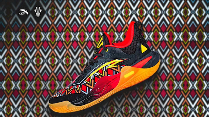 Dallas Mavericks guard Kyrie Irving's signature sneakers - the ANTA KAI 1 "Speed Tribe."