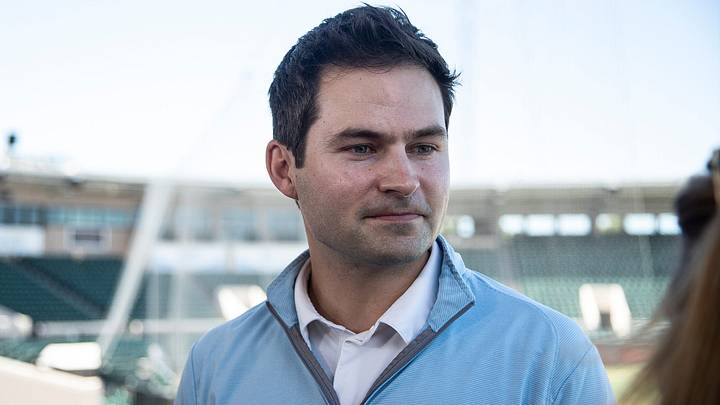 Detroit Tigers president of baseball operations Scott Harris speaks to media members during spring training. Credit Detroit Tigers president of baseball operations Scott Harris speaks to media members during spring training. Credit