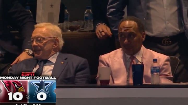 Stephen A. Smith had to use his poker face after a Cowboys turnover.