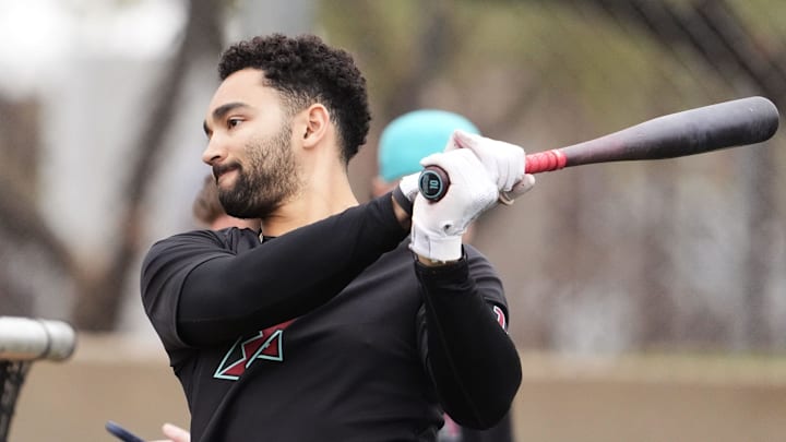 Arizona Diamondbacks Jordan Lawlar during spring training workouts at Salt River Fields on Feb. 13, 2026, in Scottsdale.