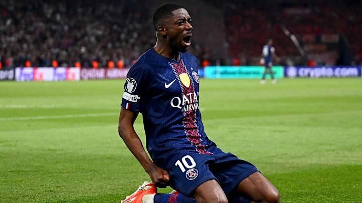 Ousmane Dembélé a marqué deux buts dans cette demi-finale aller de Ligue des Champions.