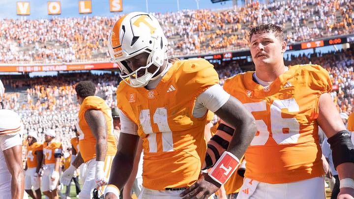 Sep 26, 2026; Knoxville, Tennessee, USA; Tennessee quarterback Faizon Brandon (11) walks off the field after a college football game between Tennessee and Texas at Neyland Stadium in Knoxville, Tenn. on Sept. 26, 2026. Mandatory Credit: Brianna Paciorka-USA TODAY Network via Imagn Images Sep 26, 2026; Knoxville, Tennessee, USA; Tennessee quarterback Faizon Brandon (11) walks off the field after a college football game between Tennessee and Texas at Neyland Stadium in Knoxville, Tenn. on Sept. 26, 2026. Mandatory Credit: Brianna Paciorka-USA TODAY Network via Imagn Images