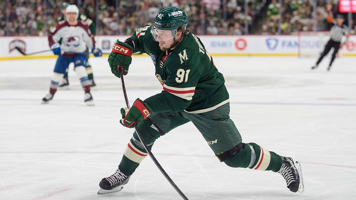 May 9, 2026; Saint Paul, Minnesota, USA; Minnesota Wild right wing Vladimir Tarasenko (91) shoots, would get the assist as the rebound goes in the Colorado Avalanche net in the second period of game three of the second round of the 2026 Stanley Cup Playoffs at Grand Casino Arena. Mandatory Credit: Matt Blewett-Imagn Images May 9, 2026; Saint Paul, Minnesota, USA; Minnesota Wild right wing Vladimir Tarasenko (91) shoots, would get the assist as the rebound goes in the Colorado Avalanche net in the second period of game three of the second round of the 2026 Stanley Cup Playoffs at Grand Casino Arena. Mandatory Credit: Matt Blewett-Imagn Images