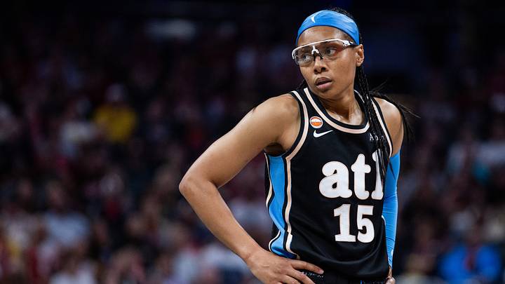 Jun 4, 2026; Indianapolis, Indiana, USA; Atlanta Dream guard Allisha Gray (15) looks on against the Indiana Fever during the first half at Gainbridge Fieldhouse. Mandatory Credit: Trevor Ruszkowski-Imagn Images Jun 4, 2026; Indianapolis, Indiana, USA; Atlanta Dream guard Allisha Gray (15) looks on against the Indiana Fever during the first half at Gainbridge Fieldhouse. Mandatory Credit: Trevor Ruszkowski-Imagn Images