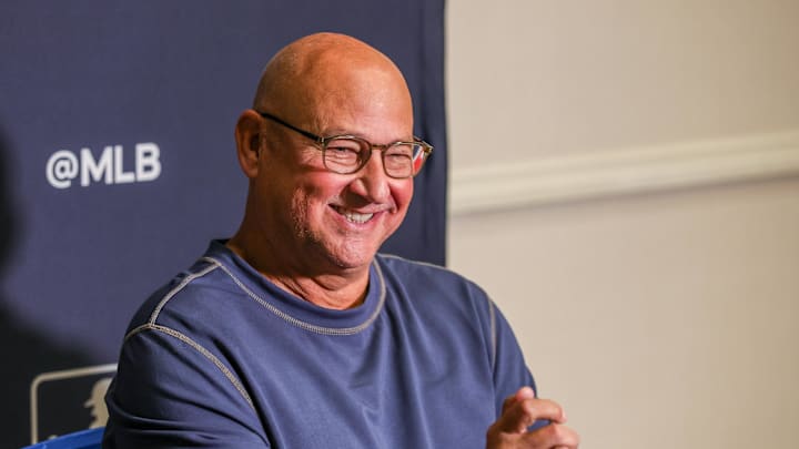 Dec 8, 2025; Orlando, FL, USA; Cincinnati Reds manager Terry Francona speaks with the media during the 2025 MLB Winter Meetings at Signia by Hilton Hotel. Mandatory Credit: Mike Watters-Imagn Images