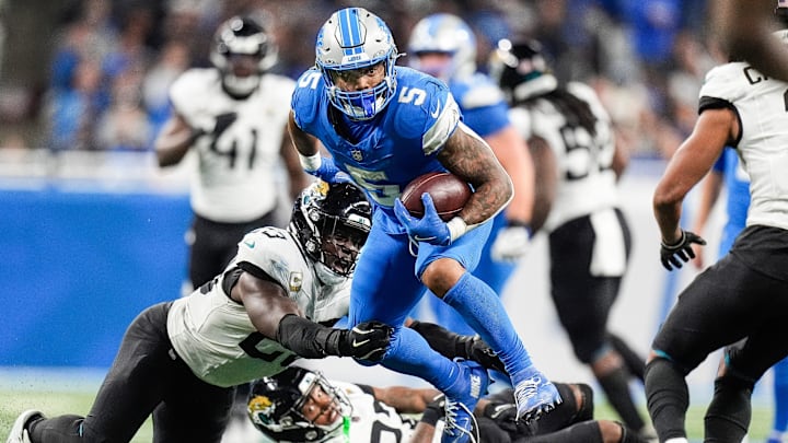 Detroit Lions running back David Montgomery (5).