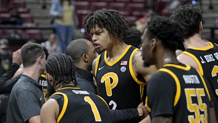 Jan 15, 2025; Tallahassee, Florida, USA; Pittsburgh Panthers forward Cameron Corhen (2) reacts after the game against the Florida State Seminoles at Donald L. Tucker Center. Mandatory Credit: Melina Myers-Imagn Images