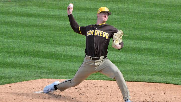 Feb 20, 2026; Peoria, Arizona, USA; San Diego Padres pitcher Justin Yeager (70) throws in the third inning against the Seattle Mariners during a Spring Training game at Peoria Sports Complex. Mandatory Credit: Matt Kartozian-Imagn Images Feb 20, 2026; Peoria, Arizona, USA; San Diego Padres pitcher Justin Yeager (70) throws in the third inning against the Seattle Mariners during a Spring Training game at Peoria Sports Complex. Mandatory Credit: Matt Kartozian-Imagn Images