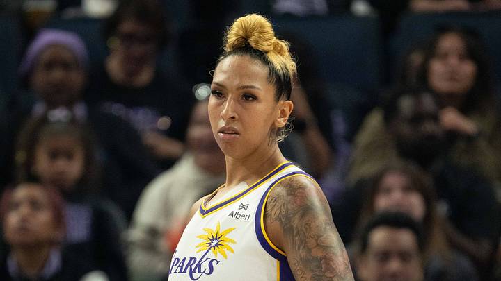 May 6, 2025; San Francisco, CA, USA; Los Angeles Sparks center Mercedes Russell (21) during the first quarter against the Golden State Valkyries at Chase Center. Mandatory Credit: Kyle Terada-Imagn Images May 6, 2025; San Francisco, CA, USA; Los Angeles Sparks center Mercedes Russell (21) during the first quarter against the Golden State Valkyries at Chase Center. Mandatory Credit: Kyle Terada-Imagn Images