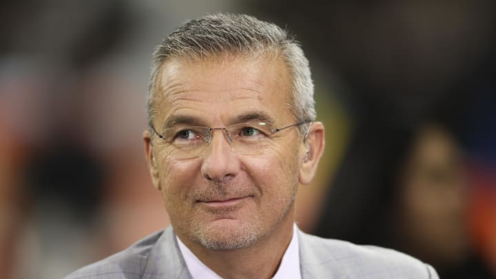 FOX Sports analyst Urban Meyer before the Big Ten Championship.