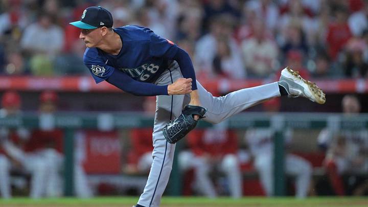 Sep 16, 2026; Anaheim, California, USA; Seattle Mariners starting pitcher George Kirby (68) delivers to the plate during the second inning against the Los Angeles Angels at Angel Stadium. Mandatory Credit: Jayne Kamin-Oncea-Imagn Images Sep 16, 2026; Anaheim, California, USA; Seattle Mariners starting pitcher George Kirby (68) delivers to the plate during the second inning against the Los Angeles Angels at Angel Stadium. Mandatory Credit: Jayne Kamin-Oncea-Imagn Images