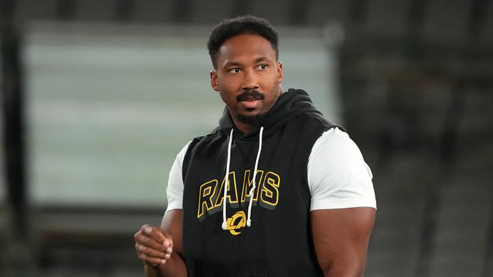 Los Angeles Rams defensive end Myles Garrett. Los Angeles Rams defensive end Myles Garrett.