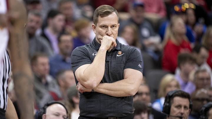 Mar 15, 2024; Kansas City, MO, USA; Iowa State Cyclones head coach TJ Otzelberger looks on in the first half against the Baylor Bears at T-Mobile Center. Mandatory Credit: Amy Kontras-Imagn Images Mar 15, 2024; Kansas City, MO, USA; Iowa State Cyclones head coach TJ Otzelberger looks on in the first half against the Baylor Bears at T-Mobile Center. Mandatory Credit: Amy Kontras-Imagn Images