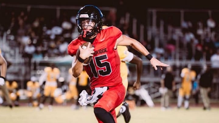 Miami Southridge quarterback James Perrone completed 12 of 16 passes for 174 yards and three TDs and rushed six times for 40 yards and two scores to march the Spartans past Goleman, 63-22.