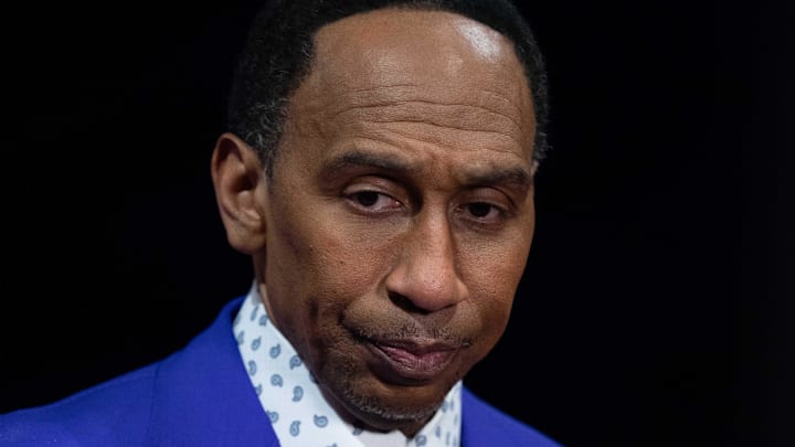 December 9, 2023; Las Vegas, Nevada, USA; ESPN broadcaster Stephen A. Smith before the in-season