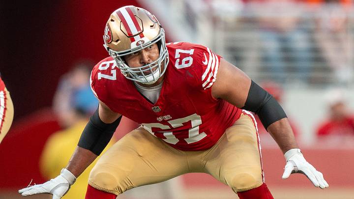 San Francisco 49ers offensive tackle Isaac Alarcon (67) San Francisco 49ers offensive tackle Isaac Alarcon (67)