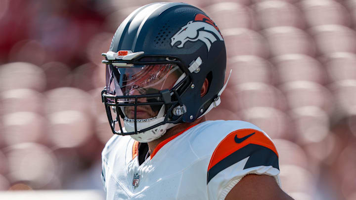 Denver Broncos tight end Lucas Krull