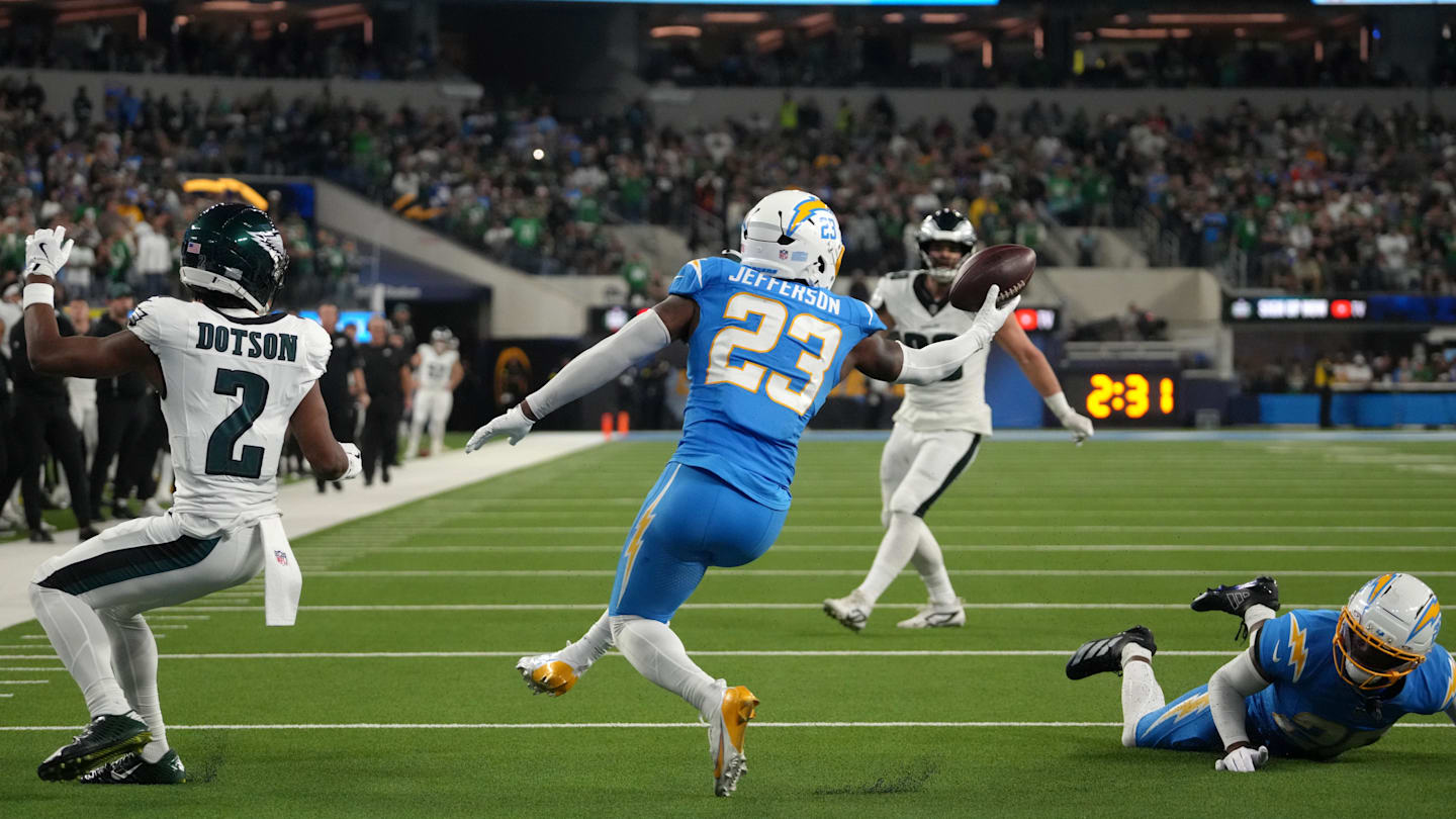 Chargers drastically improve playoff odds after wild overtime win over Eagles