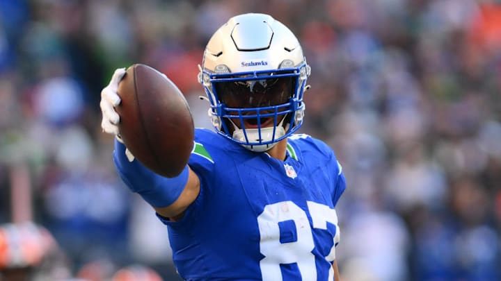 Seattle Seahawks tight end Noah Fant.