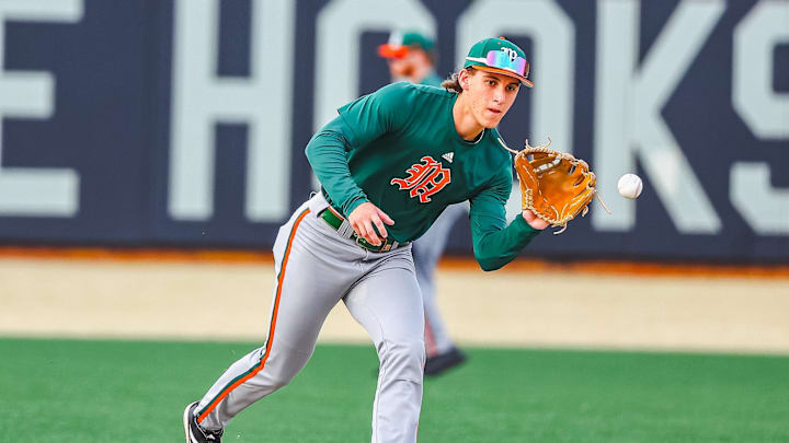 Miami's Jake Ogden Warming Up Against Wake Forest. Miami's Jake Ogden Warming Up Against Wake Forest.