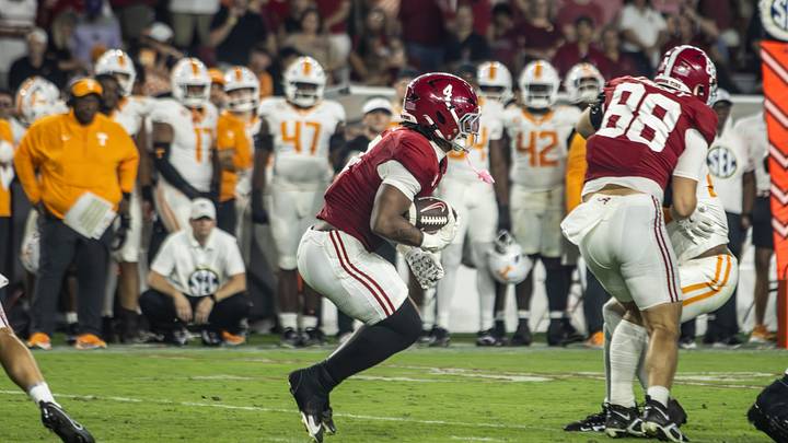 Alabama running back Daniel Hill in action against Tennessee in the Crimson Tide's 38-20 win over the Vols in 2025 at Bryant-Denny Stadium. Alabama running back Daniel Hill in action against Tennessee in the Crimson Tide's 38-20 win over the Vols in 2025 at Bryant-Denny Stadium.
