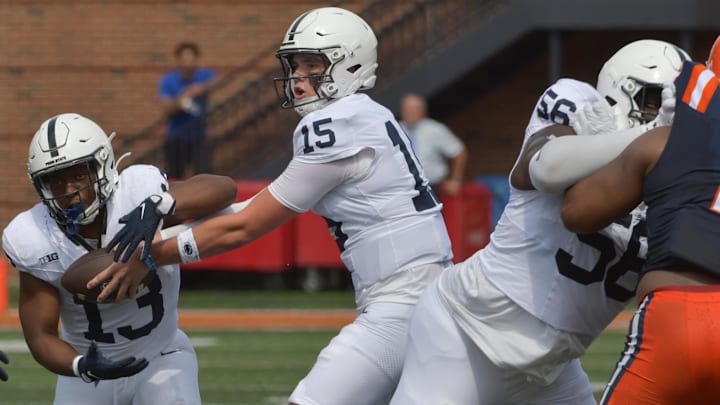 Penn State Nittany Lions quarterback Drew Allar (15)