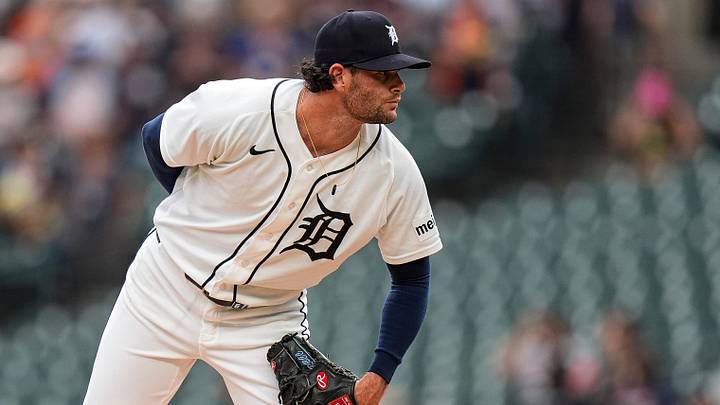 Detroit Tigers pitcher Kyle Finnegan (67) looks on before a pitch against Minnesota Twins during the ninth inning at Comerica Park in Detroit on Wednesday, Sept. 9, 2026.