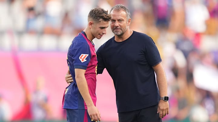 Hansi Flick mit Fermin Lopez