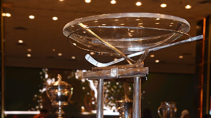 NHL Trophies Displayed At MGM Grand Hotel & Casino Ahead Of The 2019 NHL Awards