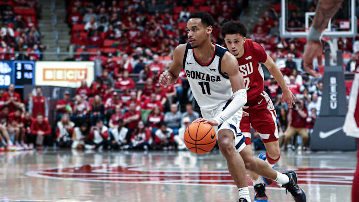 Gonzaga Bulldogs guard Nolan Hickman.