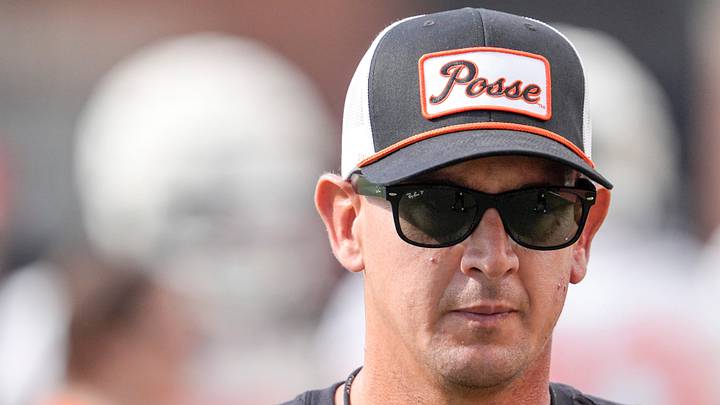 Oklahoma State head coach Eric Morris. Oklahoma State head coach Eric Morris.