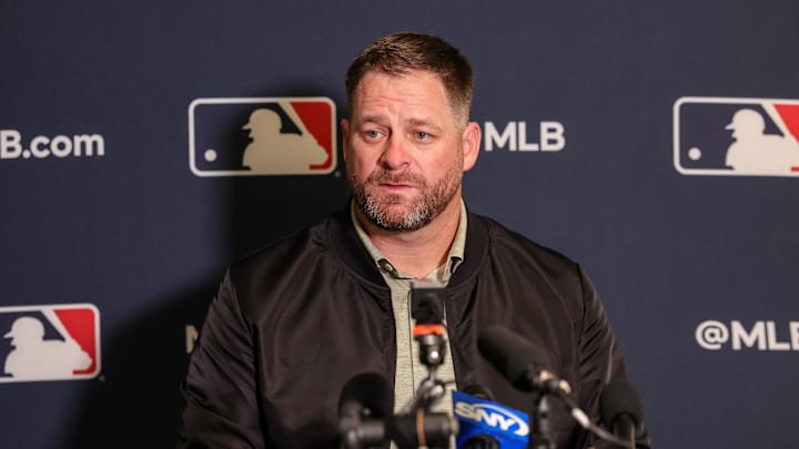 Dec 8, 2025; Orlando, FL, USA; Cleveland Guardians manager Stephen Vogt speaks with the media during the 2025 MLB Winter Meetings at Signia by Hilton Hotel. Mandatory Credit: Mike Watters-Imagn Images Dec 8, 2025; Orlando, FL, USA; Cleveland Guardians manager Stephen Vogt speaks with the media during the 2025 MLB Winter Meetings at Signia by Hilton Hotel. Mandatory Credit: Mike Watters-Imagn Images