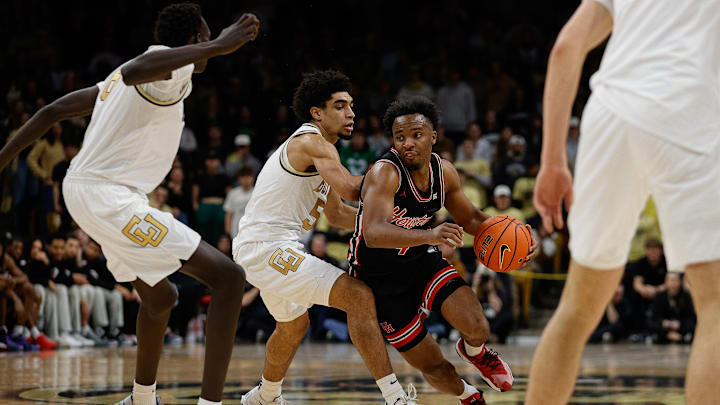 Houston's LJ Cryer (with ball)