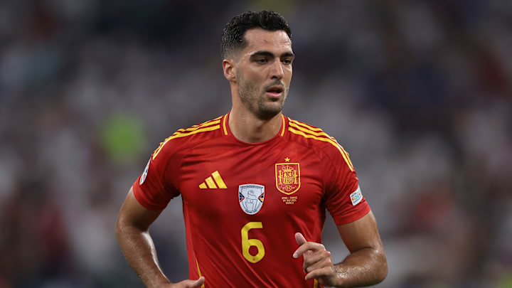 Mikel Merino earned minutes off the bench for Spain at Euro 2024