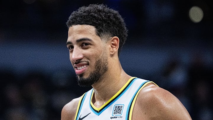 Dec 15, 2024; Indianapolis, Indiana, USA; Indiana Pacers guard Tyrese Haliburton (0) in the second half against the New Orleans Pelicans at Gainbridge Fieldhouse. Mandatory Credit: Trevor Ruszkowski-Imagn Images