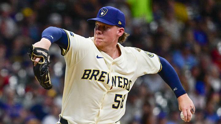 Jun 24, 2025; Milwaukee, Wisconsin, USA; Milwaukee Brewers pitcher Rob Zastryzny (58) pitches in the sixth inning against the Pittsburgh Pirates at American Family Field. Mandatory Credit: Benny Sieu-Imagn Images