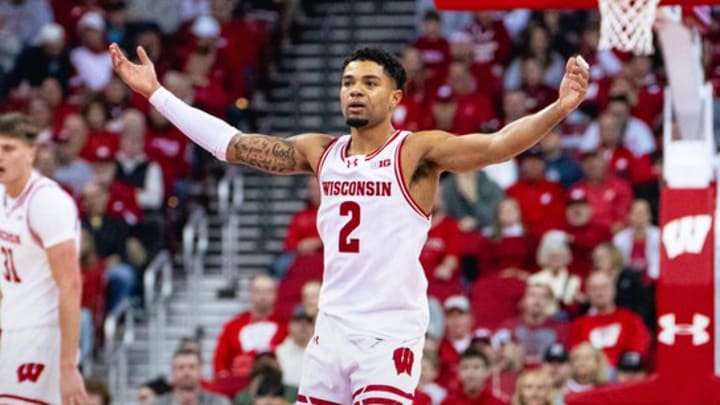 Wisconsin senior guard Nick Boyd reacts during the first half of the Badgers' 80-72 victory over UCLA.