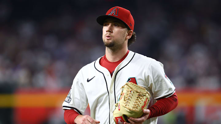 Apr 1, 2024; Phoenix, Arizona, USA; Arizona Diamondbacks pitcher Kyle Nelson against the New York Yankees at Chase Field. Mandatory Credit: Mark J. Rebilas-Imagn Images
Apr 1, 2024; Phoenix, Arizona, USA; Arizona Diamondbacks pitcher Kyle Nelson against the New York Yankees at Chase Field. Mandatory Credit: Mark J. Rebilas-Imagn Images